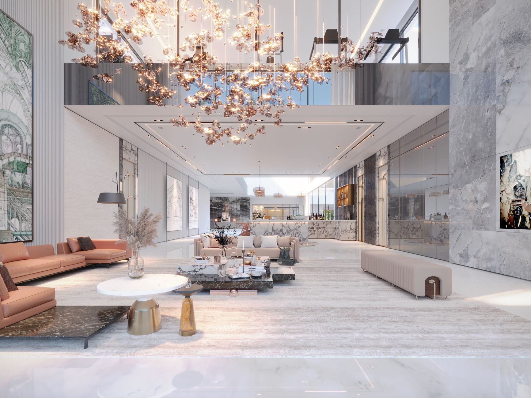Coffee table and side tables